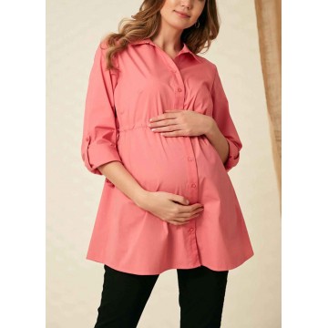 Риза за бременни в динен цвят с елегантна линия